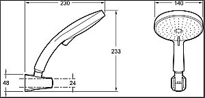 Душевая гарнитура Jacob Delafon CITRUS E12979-CP купить в интернет-магазине сантехники Sanbest