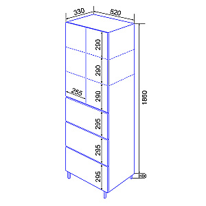 Пенал Azario Эстима 52 CS00094562 белый для ванной в интернет-магазине сантехники Sanbest