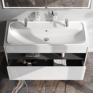 Тумба с раковиной AM.PM Func 120 белая для ванной в интернет-магазине Sanbest