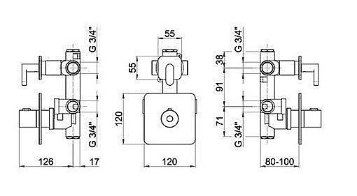 Смеситель для душа Webert Elio EL971302345 купить в интернет-магазине сантехники Sanbest