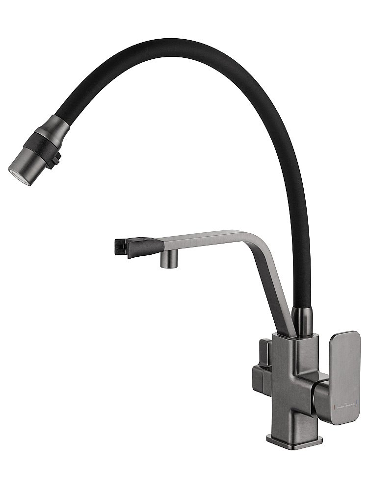 Смеситель для кухни WONZON & WOGHAND WW-88458013-BGM темный графит купить в интернет-магазине сантехники Sanbest