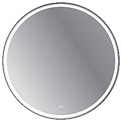 Зеркало с LED подстветкой Cezares CADRO CZR-SPC-LED-TCH-WARM 100x100 черный в ванную от интернет-магазине сантехники Sanbest