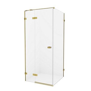 Душевой уголок NEW TRENDY AVEXA GOLD BRUSHED 100x80 стекло прозрачное/профиль золото купить в интернет-магазине Sanbest