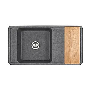 Мойка кухонная Акватон Беллис 97 графит купить в интернет-магазине сантехники Sanbest