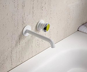 Смеситель для раковины Bronze de Luxe OMG! 9007W-Y белый/желтый купить в интернет-магазине сантехники Sanbest