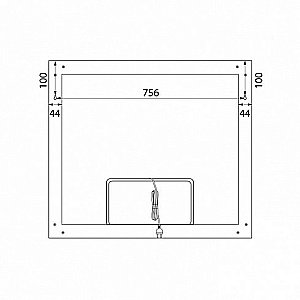 Зеркало Iddis Slide 80 SLI8000i98 черное в ванную от интернет-магазине сантехники Sanbest