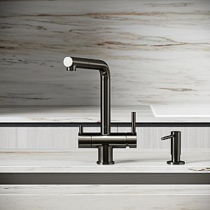 Смеситель для кухни Sancos Spin SC4015GG вороненая сталь купить в интернет-магазине сантехники Sanbest