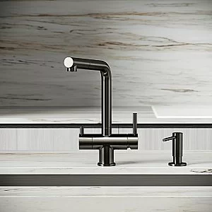 Смеситель для кухни Sancos Spin SC4015GG вороненая сталь купить в интернет-магазине сантехники Sanbest