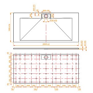 Душевой поддон RGW TKS-W 553802920-01 90x200 белый купить в интернет-магазине Sanbest