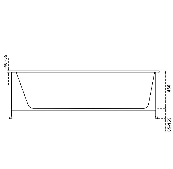 Ванна акриловая BAS Вегас 170х70 ВС00050 белая с к/с купить в интернет-магазине Sanbest