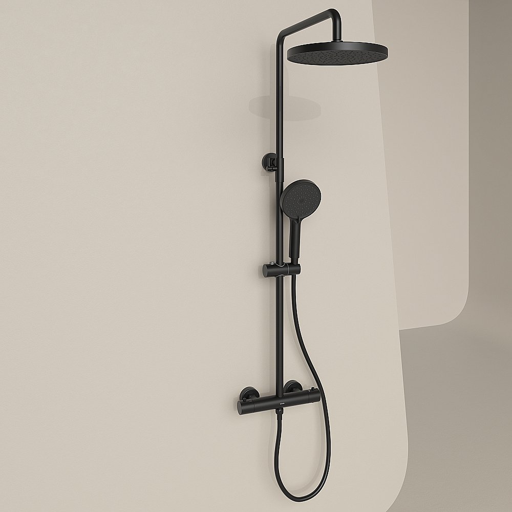 Душевая система Sancos Teo SC11001MB черный матовый купить в интернет-магазине сантехники Sanbest