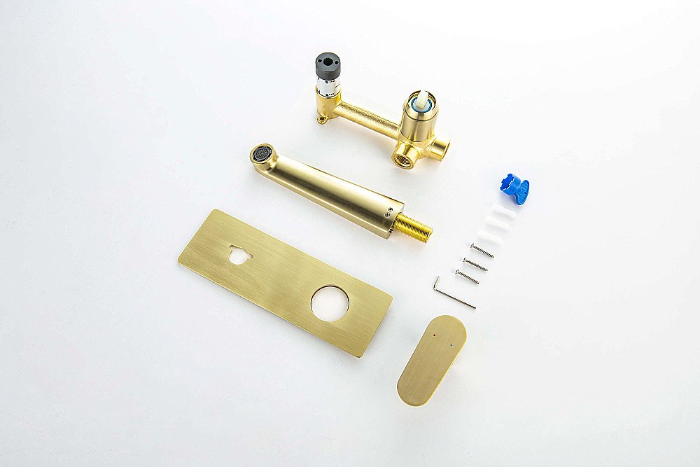 Смеситель для раковины Aquatek Оберон AQ1213BG золото шлифованное купить в интернет-магазине сантехники Sanbest