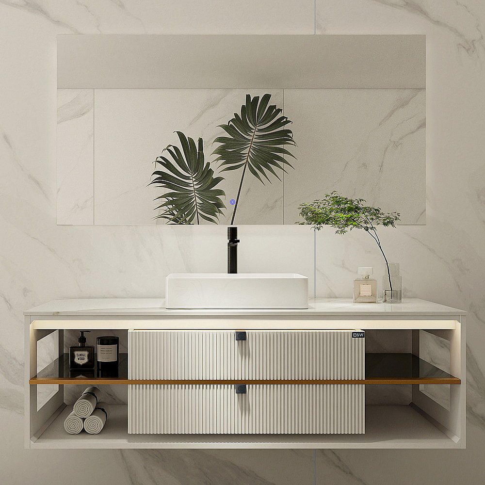 Зеркало LED Black & White Gravity AV707.MR 145 в ванную от интернет-магазине сантехники Sanbest