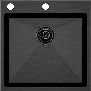 Кухонная мойка Paulmark Kroner-Edge 51 PM775151-GM вороненая сталь купить в интернет-магазине сантехники Sanbest