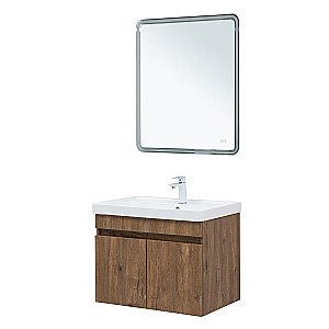 Тумба с раковиной Aquanet Оптима 80 344797+301805 дуб рустикальный для ванной в интернет-магазине Sanbest