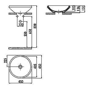 Раковина Creavit Minimal 45 MN045.00000 белая купить в интернет-магазине Sanbest