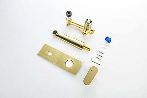 Смеситель для раковины Aquatek Оберон AQ1213BG золото шлифованное купить в интернет-магазине сантехники Sanbest