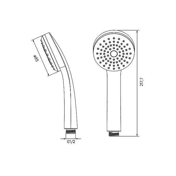 Душевая лейка Iddis Optima Home 0011F85i18 купить в интернет-магазине сантехники Sanbest