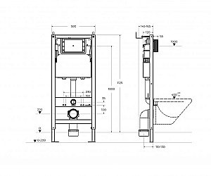 Инсталляция для унитаза BelBagno BB-101-M-BR купить в интернет-магазине сантехники Sanbest