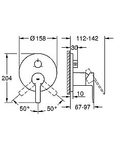 Смеситель для душа Grohe Lineare 24095001 купить в интернет-магазине сантехники Sanbest