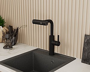 Смеситель для кухни Rush Tinos TI3732-18Black черный матовый купить в интернет-магазине сантехники Sanbest