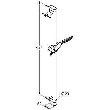 Душевой гарнитур Kludi Fizz 6774087-00 черный купить в интернет-магазине сантехники Sanbest