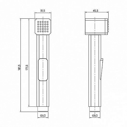 Гигиенический душ Iddis Axes AXE1F1Bi20 черный купить в интернет-магазине сантехники Sanbest
