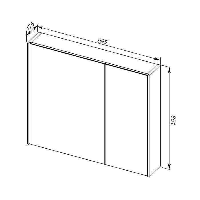 Зеркальный шкаф Aquanet Тулон 100 купить в интернет-магазине сантехники Sanbest