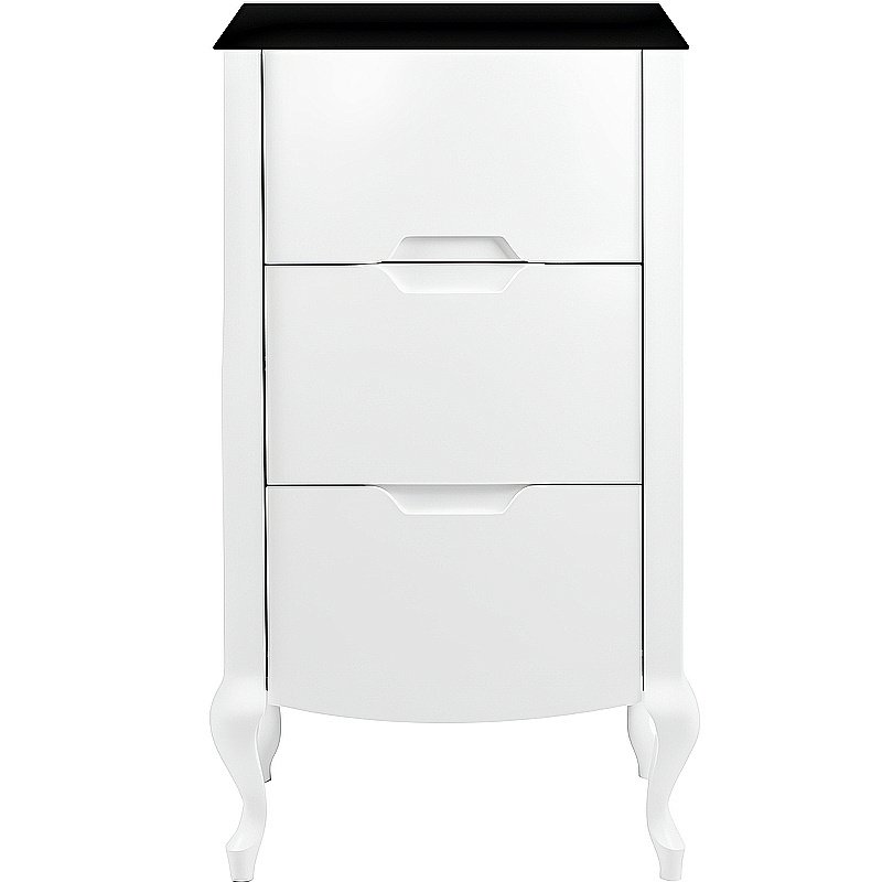 Комод Pestan Rustika 95 RST000K белый/черный для ванной в интернет-магазине сантехники Sanbest