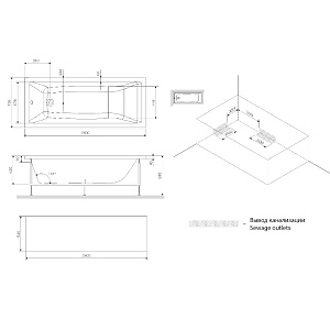 Ванна акриловая AM.PM Gem W93A-180-080W-A 180x80 купить в интернет-магазине Sanbest