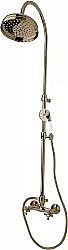 Душевая система Cezares GOLF-CD-02 бронза/ручки белые купить в интернет-магазине сантехники Sanbest