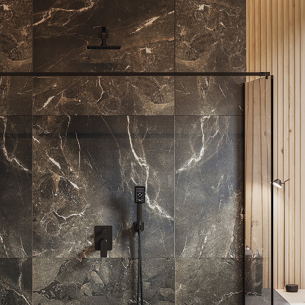 Смеситель для души Omnires Baretti BA7835BL черный купить в интернет-магазине сантехники Sanbest