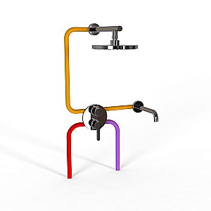 Душевая система PAINI Cox 78CRSET26911BATHHEAD хром купить в интернет-магазине сантехники Sanbest