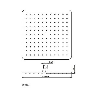 Верхний душ Ideal Standard Idealrain B0025AA купить в интернет-магазине сантехники Sanbest