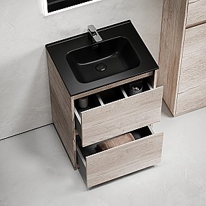 Тумба с раковиной Sancos Libra Floor 60 LB60FEG дуб галифакс натуральный для ванной в интернет-магазине Sanbest