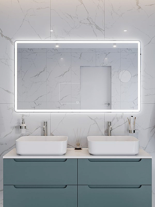 Зеркало BelBagno SPC-MAR-1400-800-LED-TCH-LNZ в ванную от интернет-магазине сантехники Sanbest