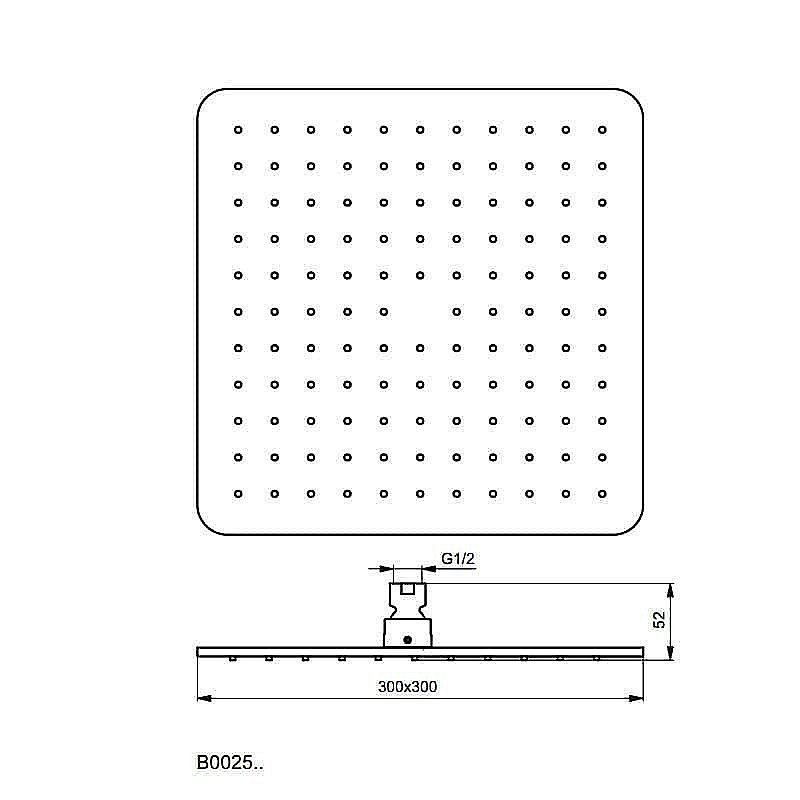 Верхний душ Ideal Standard Idealrain B0025AA купить в интернет-магазине сантехники Sanbest