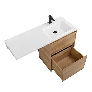 Тумба с раковиной BelBagno KRAFT-LVD 580/1200 Rovere Nebrasca Nature для ванной в интернет-магазине Sanbest