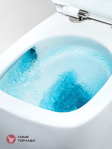 Унитаз подвесной Cezares COMFORT CZR-380-TH-TOR/SC белый, безободковый, с крышкой микролифт, слив торнадо купить в интернет-магазине Sanbest