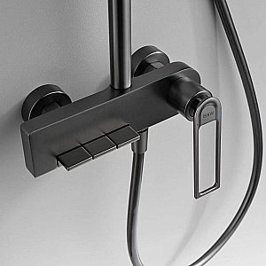 Душевая система Black&White Universe UK9900MG оружейная сталь купить в интернет-магазине сантехники Sanbest