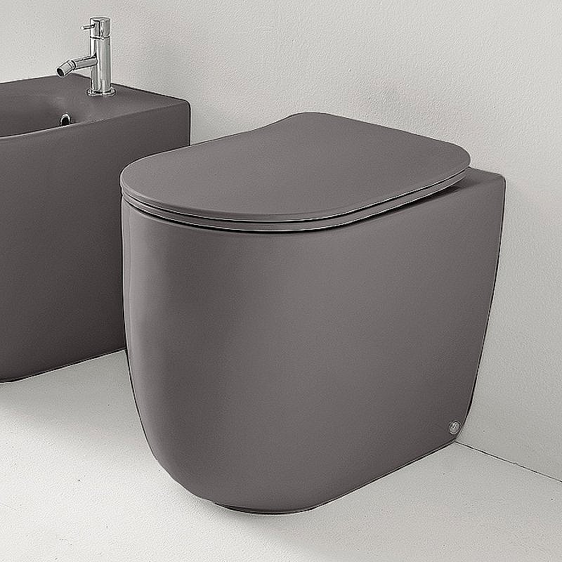 Унитаз приставной Kerasan Nolita 5318 Ferro matt, безободковый купить в интернет-магазине Sanbest