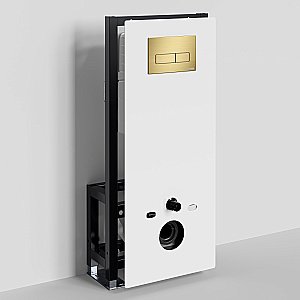 Инсталляция для унитаза WasserKraft Glan 66TLT.010.ME.WH.MG03 с кнопкой золото матовое купить в интернет-магазине сантехники Sanbest