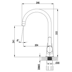 Смеситель для кухни Lemark Atlantiss LM3255C купить в интернет-магазине сантехники Sanbest
