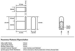 Крючок Bemeta Galla 108106020 купить в интернет-магазине сантехники Sanbest
