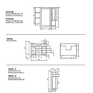 Тумба с раковиной Eban Eleonora 82 орех для ванной в интернет-магазине Sanbest