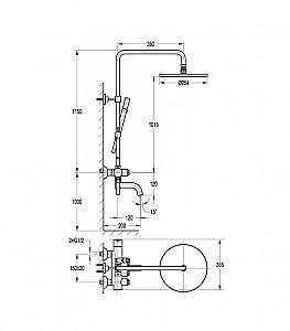 Душевая система Cezares ECO-CVD-BORO золото купить в интернет-магазине сантехники Sanbest