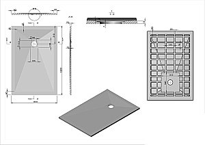 Душевой поддон Vincea VST-4SR8012A 120х80 антрацит купить в интернет-магазине Sanbest