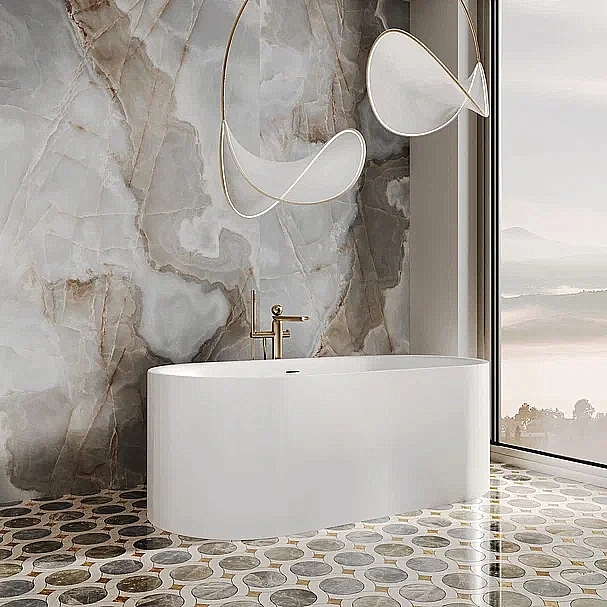 Ванна Salini PERLA S-stone 1049201M 170x80 белая купить в интернет-магазине Sanbest
