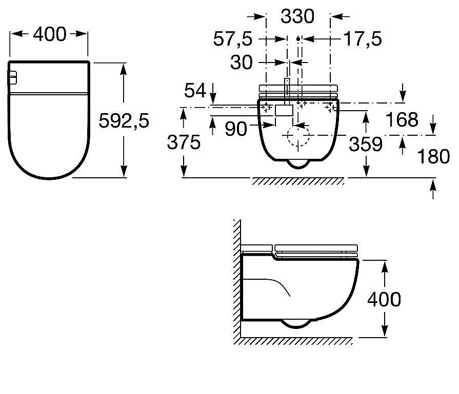 Унитаз подвесной Roca Meridian In-Tank 893302000 с крышкой микролифт купить в интернет-магазине Sanbest