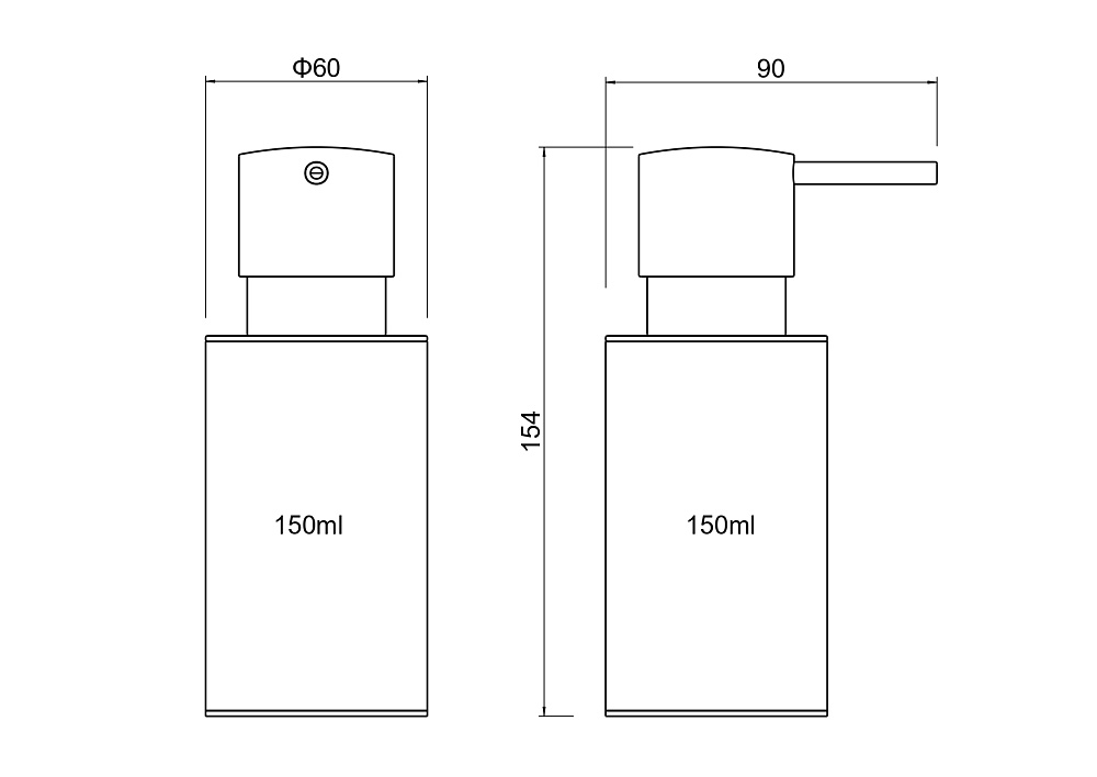 Диспенсер настольный Aquatek Оберон AQ4229MB черный матовый купить в интернет-магазине сантехники Sanbest